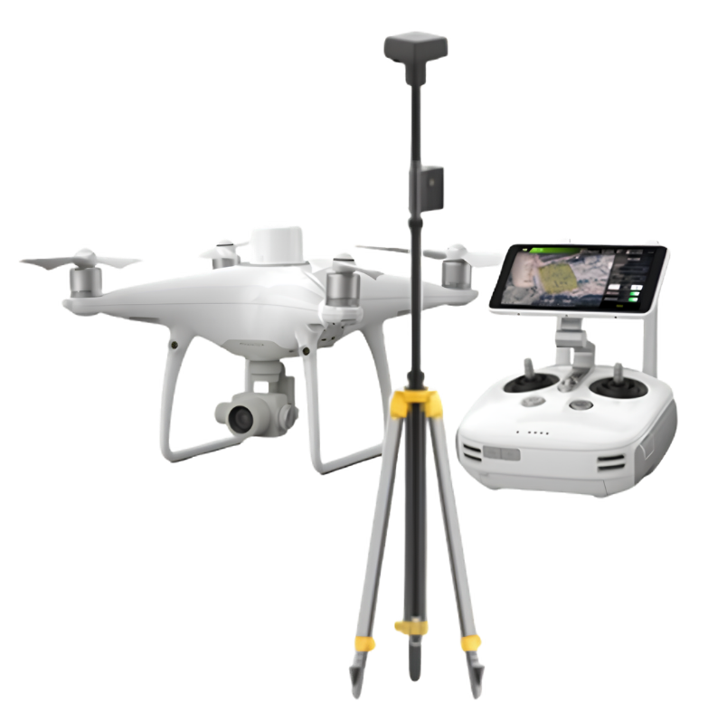 Real-time kinematic drone used for engineering survey support