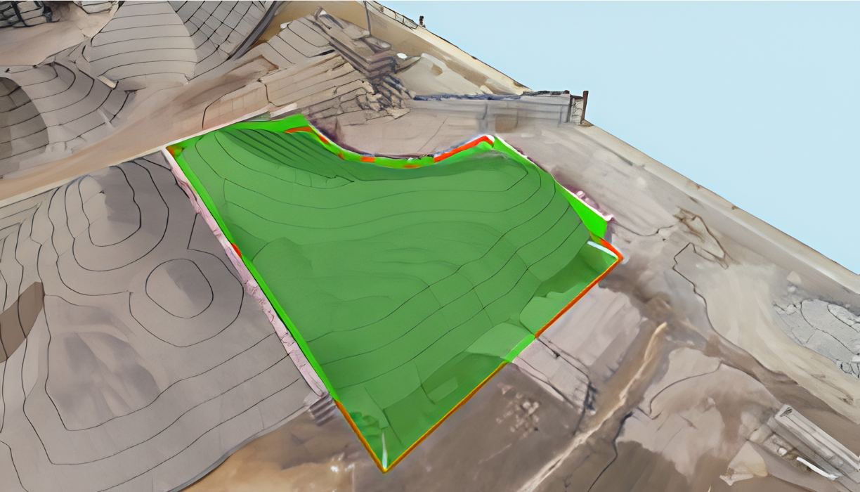 Landfill stockpile volume calculation model